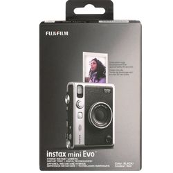 FUJIFILM INSTAX MINI EVO Hybrid Instant Camera | Black