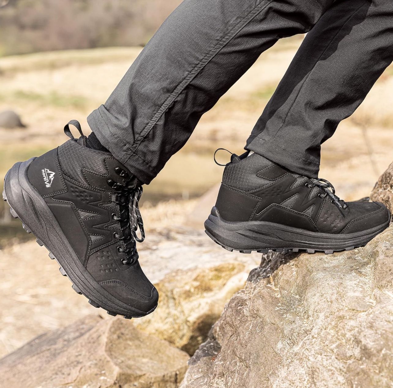 NWOT NORTIV-8 Men’s Lightweight Waterproof Hiking Boots, US 7, EU 39.5