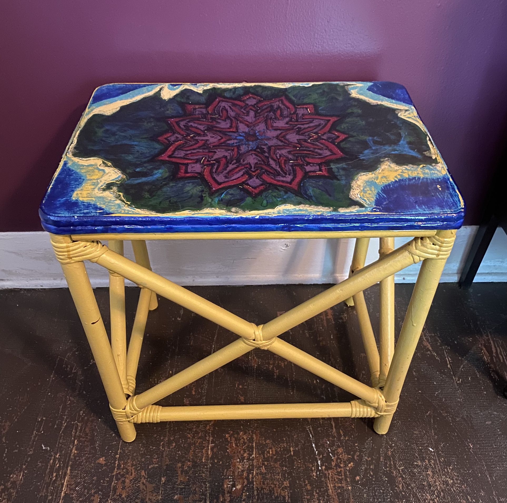 Bamboo End Table 