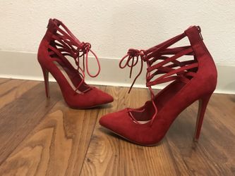 Charlotte Russe Heels Sz 8 red