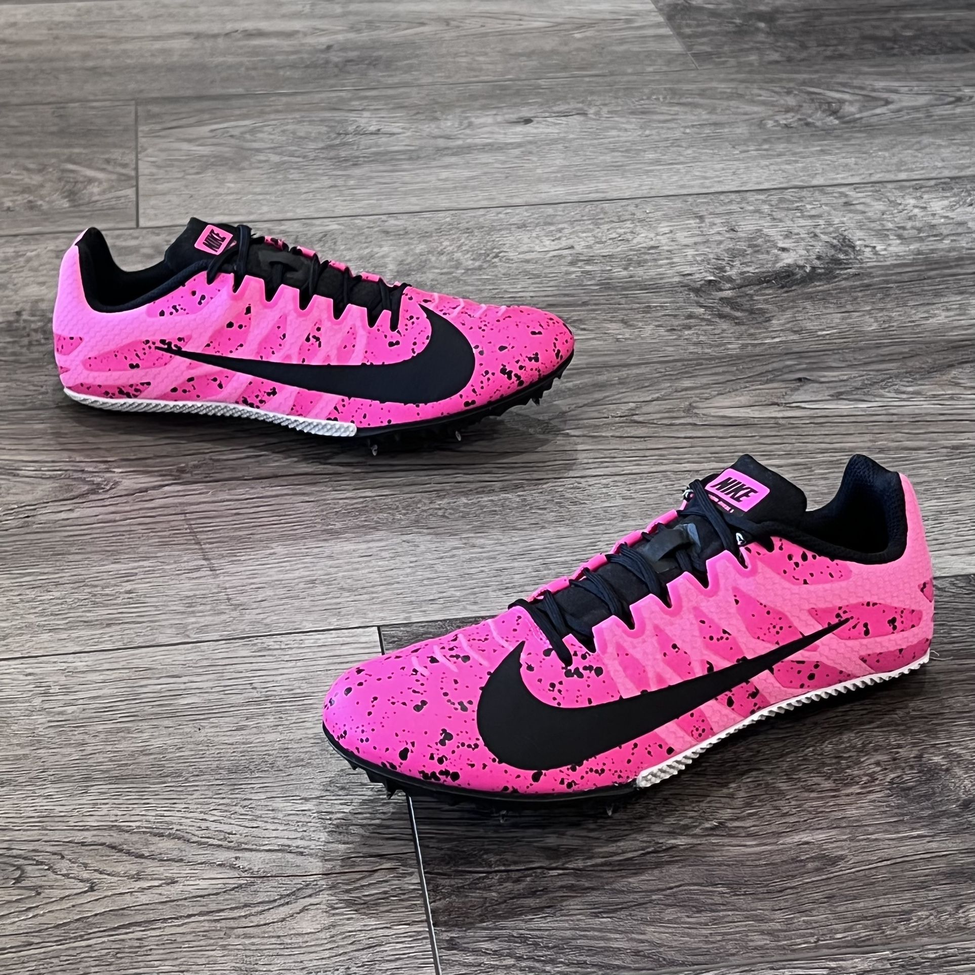 Nike Zoom Rival S 9 'Paint Splatter - Pink Blast' Track Spikes Women’s Size 11 Men ‘s Size 8.5