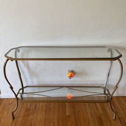 Glass Top Console Table