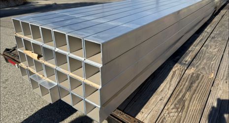 T6061 Aluminum 3 3/8” x 3 3/8” x 3/16” Square Tubes Posts 240” 20-ft Long NEW