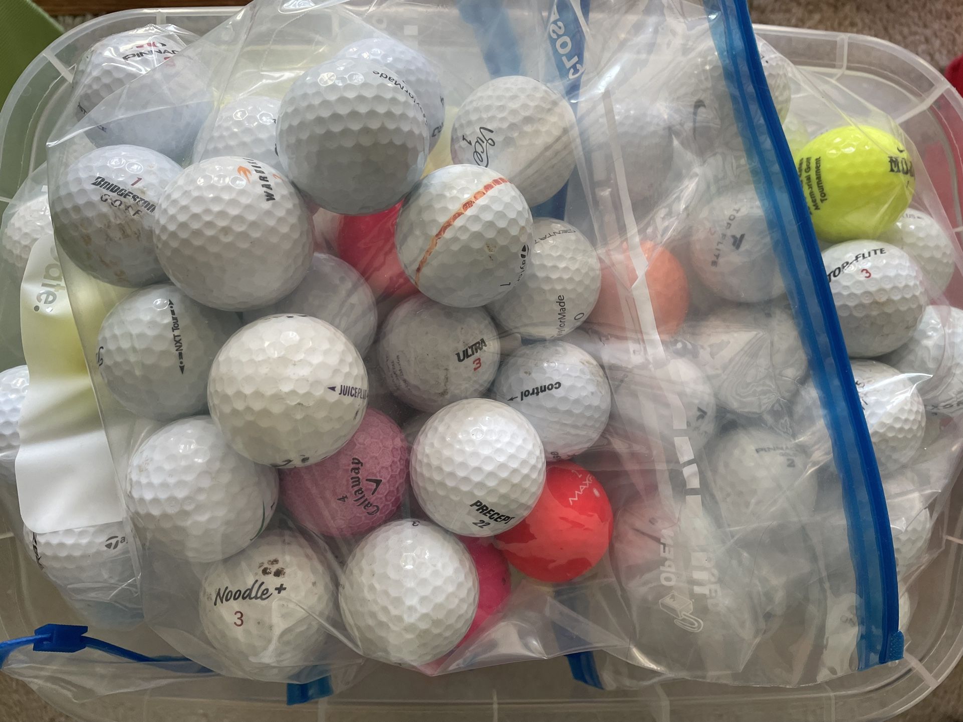 Assorted golf balls -25 Balls $10 Per Bag