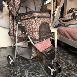 PET Stroller Leopard Print 