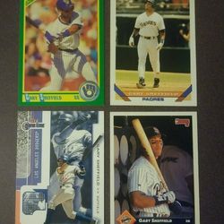 Gary Sheffield Baseball Card Cards Lot Topps Fleer Score Donruss Padres Brewers Dodgers MLB Vintage Collectible