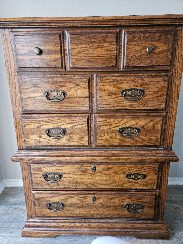 Solid Wood Tall Dresser