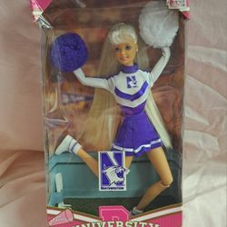 Northwestern University Cheerleader Barbie Doll 1996 Mattel Special Edition