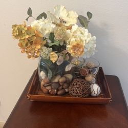 Floral Arrangement Tray Decor 