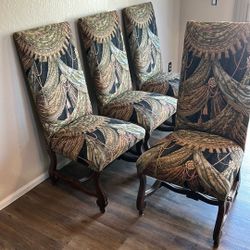 4 Customized Chairs Italian Fabric 