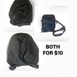 black no boundaries mini backpack and wild fable crossbody bag