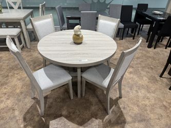 5PC Gray Dining Table Set 😻 New Arrival 🥰