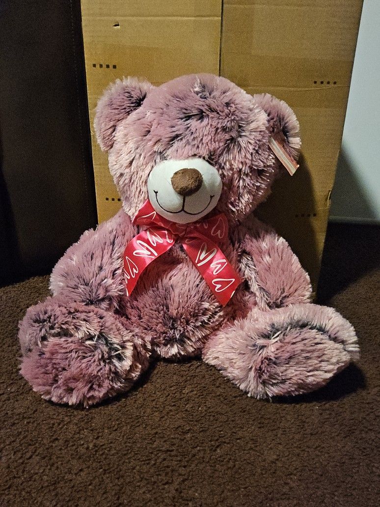 Pink valentines teddy bear