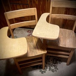 Antique American School Desk Chairs