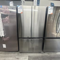 Samsung - Bespoke 30 Cu Ft 3-Door French Door Refrigerator With Autofill Water Pitcher In Stainless Steel 
