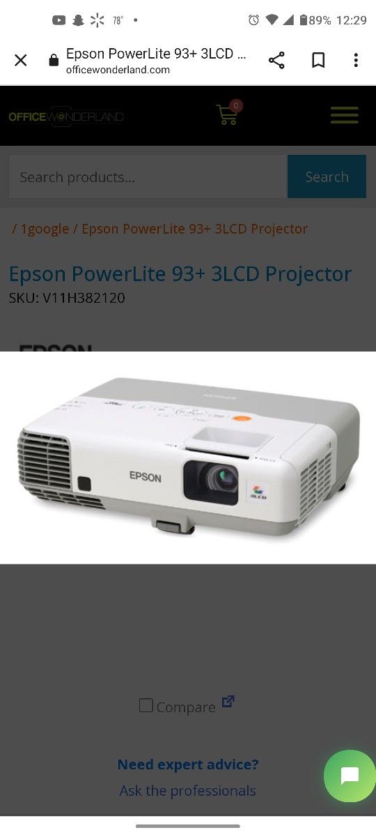 Epson Projector powerlite 93+