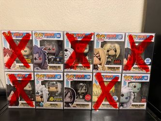 Naruto funko pop exclusives lot