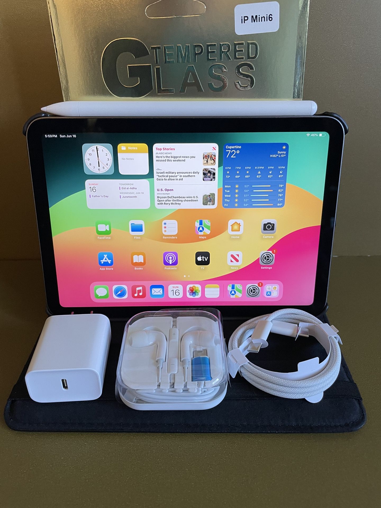 Apple Ipad Mini 6th Generation (8.3” Retina Display) 64GB with stylus pen, case & Accessories (256GB $449) 