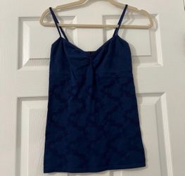 Vintage Guess Blue Bodycon Form Fitting Cami Tank Top