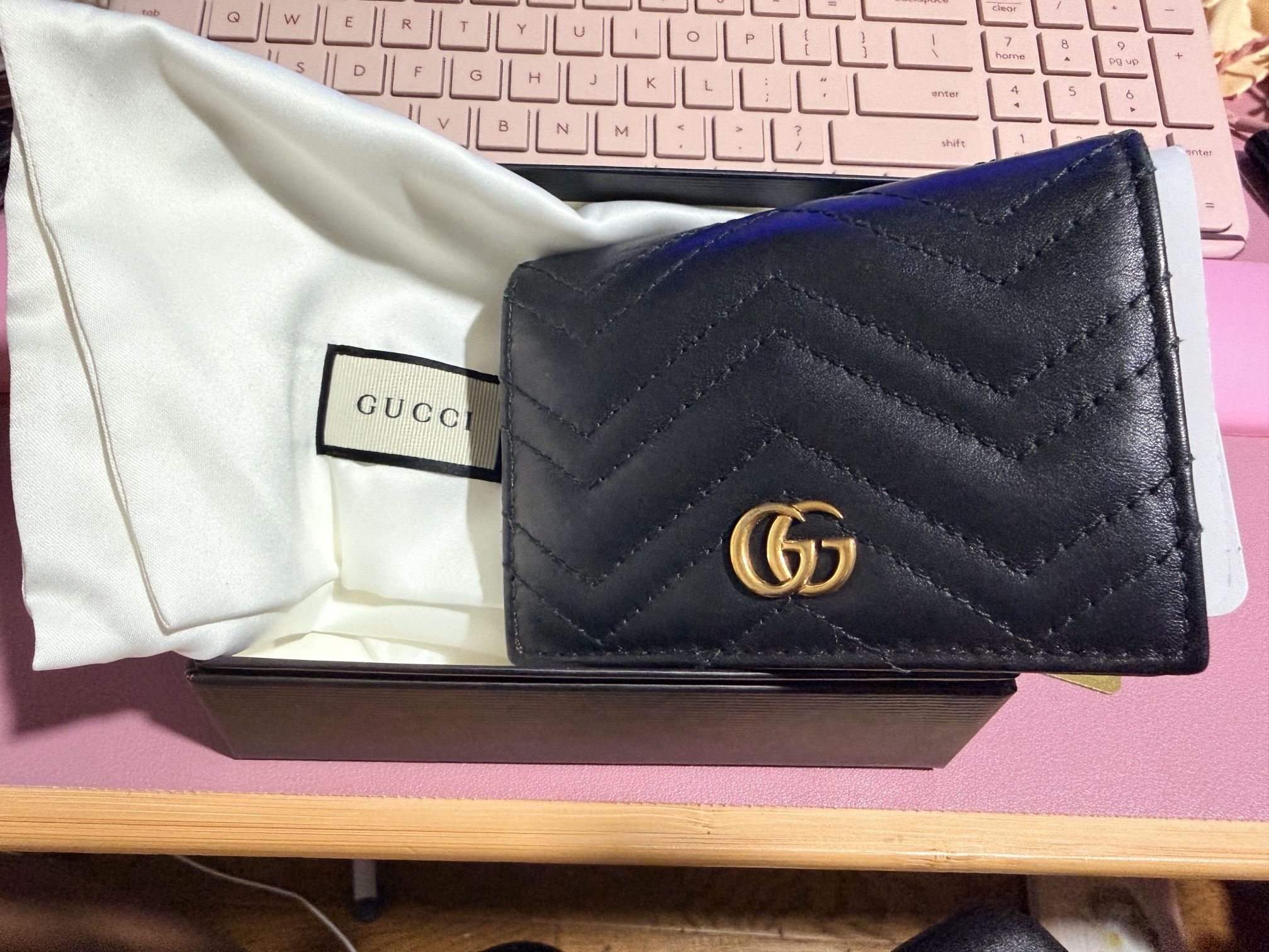 Gucci GG marmont card case and wallet