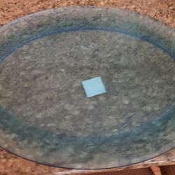 Blue sturdy plastic platter