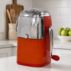 Vintage Rival Ice-O-Mat Vogue 455 Manual Ice Crusher Red Chrome Mid Century USA
