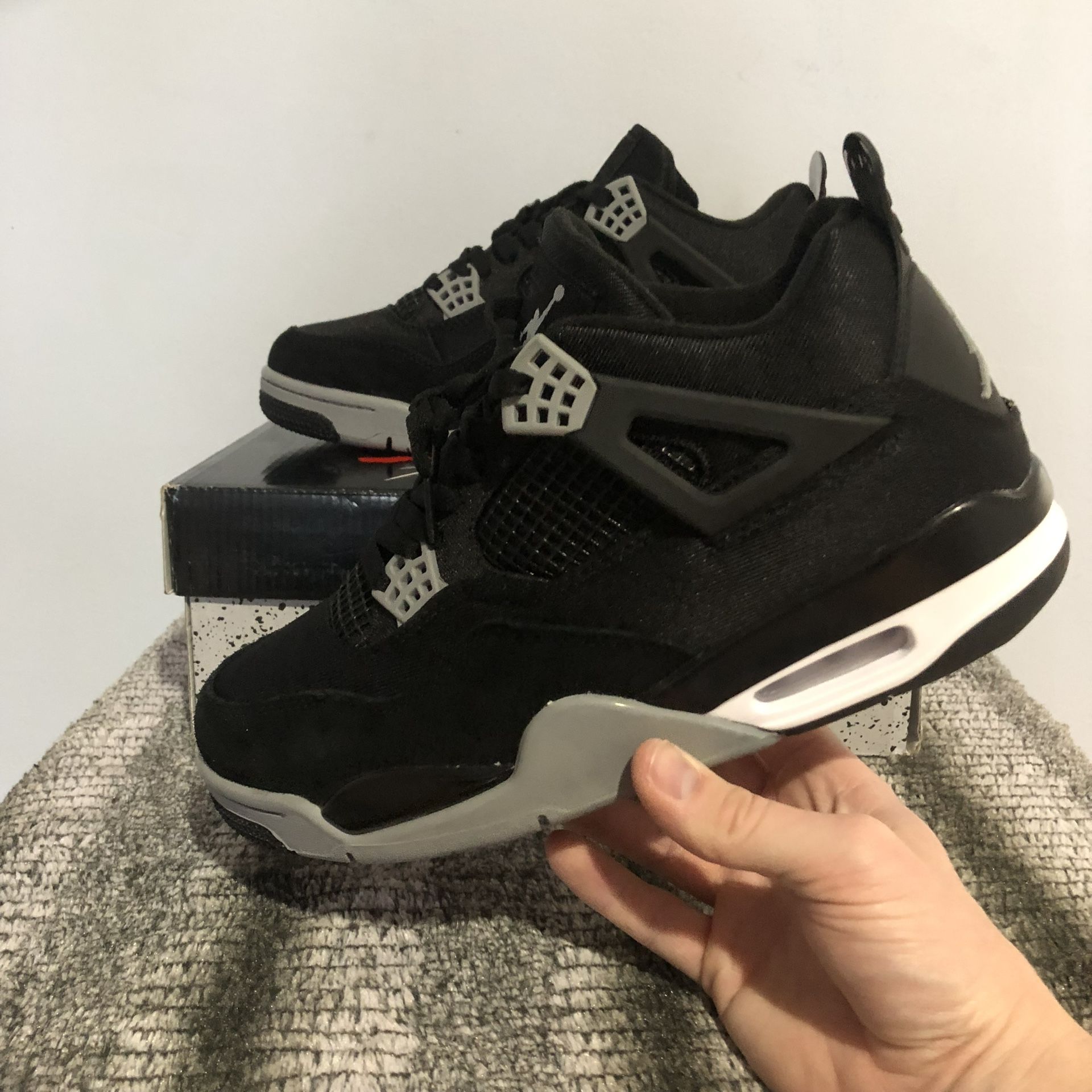 Black Canvas Jordan 4s - Size 11 Men’s Sneakers for Sale in Chicago, IL ...