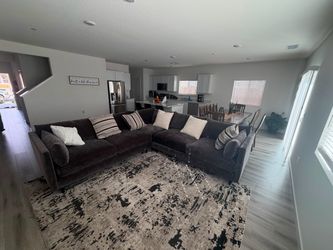 Dark Gray Fabric Sectional Sofa