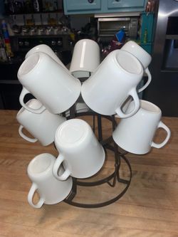Set of 10 Corning USA winter frost mugs