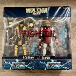 Mortal Kombat Scorpion vs Raiden 2-Pack 7” Figures