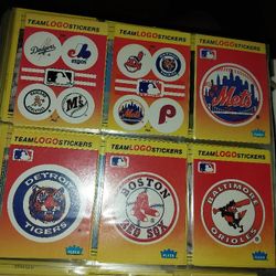 1991  Fleer Team Logo Stickers  6pack  With A Total Of 12 Stickers 