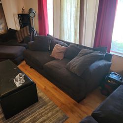 Brown Sofa Couch Set