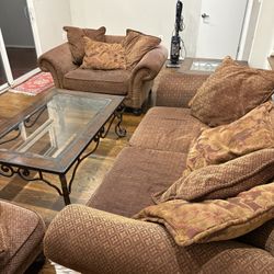 Sofa Armchair Ottoman Coffee table End table set