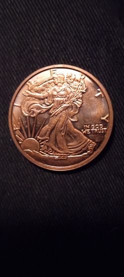 WALKING LIBERTY 1 OZ AVDP .999 COPPER