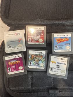 6 Nintendo DS Games Plus Case 