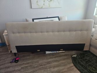King size headboard cream-sand color