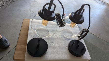 Single Matte Black Glass Dome Pendant Light