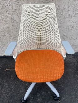 Herman Miller Sayl Chair fully Loaded version Mid Century Orange Seat White