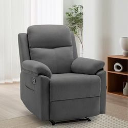New Recliner Chair Manual Brown Cream Grey 