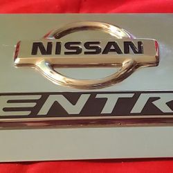NISSAN SENTRA STAINLESS STEEL LICENSE PLATE 
