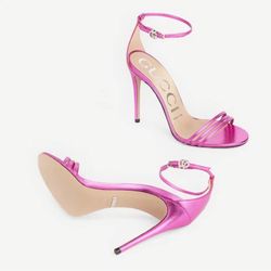 Gucci Pink Strapy Heels