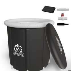 Ice Plunge Tub – Large 100 Gallon Cold Plunge Ice Bath for Recovery – Insulated Portable Ice Barrel for Athletes, Wellness & Cold Water Therapy – Dura
