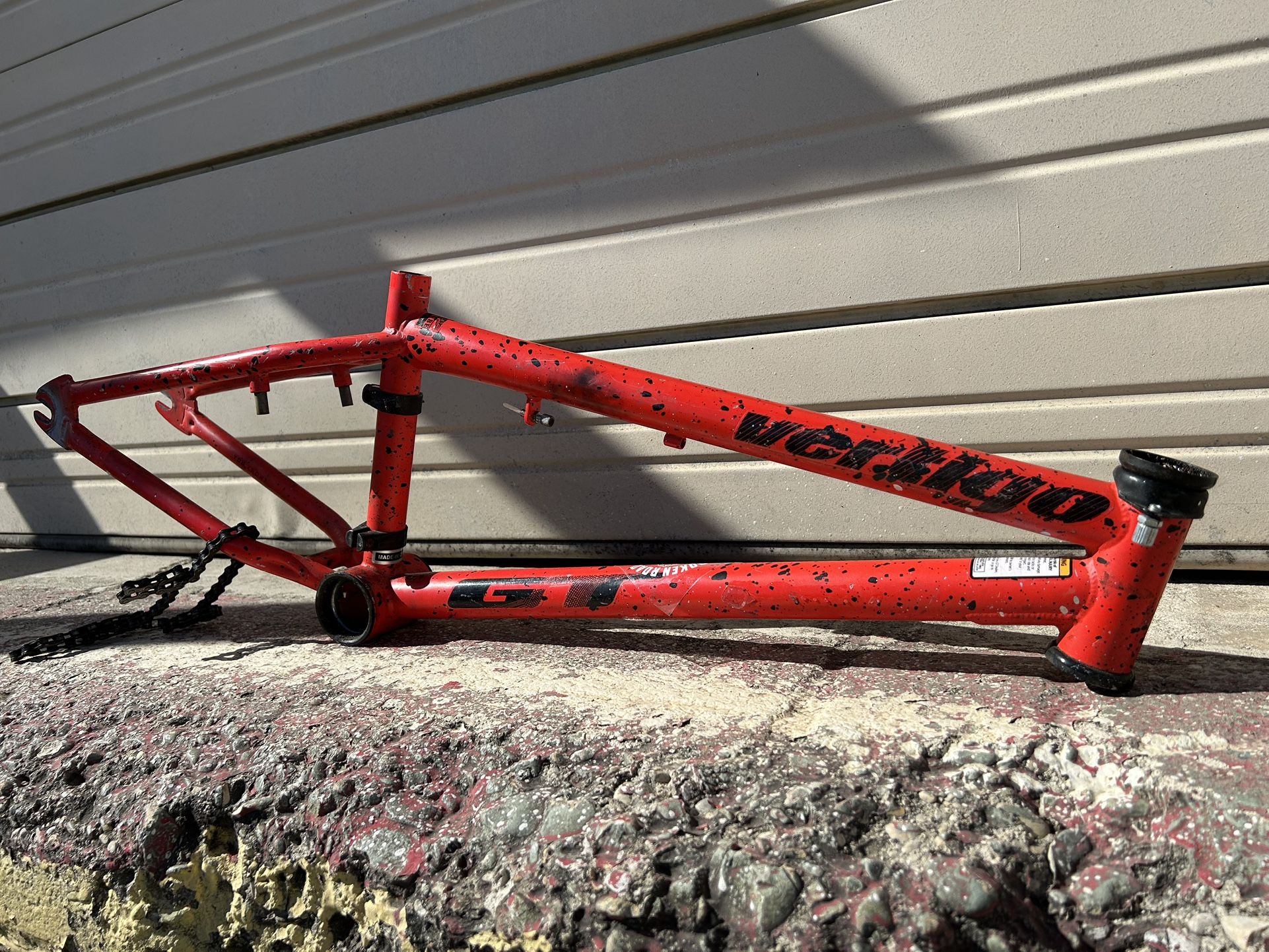 GT Vertigo BMX Bike Frame