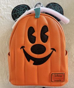Mikey Mouse Pumpkin Loungefly Backpack 