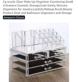 Acrylic makeup & Jewelry organizer, new