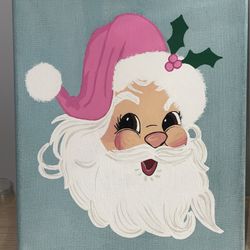 Hand painted 8”x10” Santa