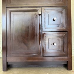 30” Vanity, Black Granite Top w/ Back & Side Splashes