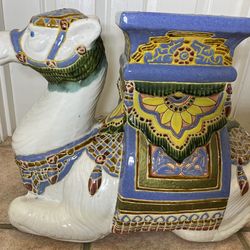 Vintage Antique Hollywood Regency Mid Century Modern Camel Plant Stand/Side Table