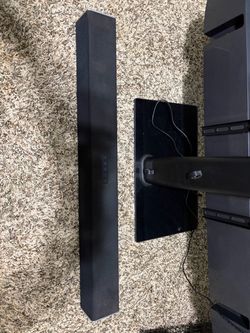 Black Soundbar with Control Buttons