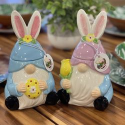 Easter Bunny Gnome candles ( set of 2)